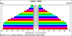 India Population Pyramid - 2010