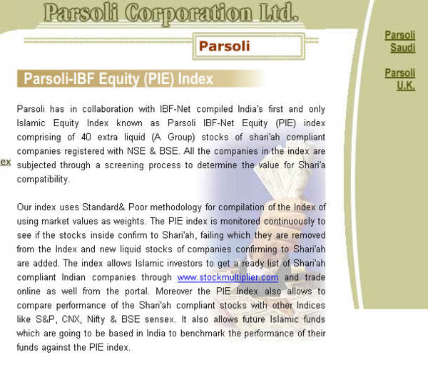 Shariat stocks index